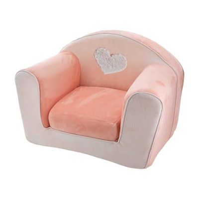 Fauteuil - Chaise - Bebe - Enfant club convertible Lapinou - Rose - 42 x 55 cm