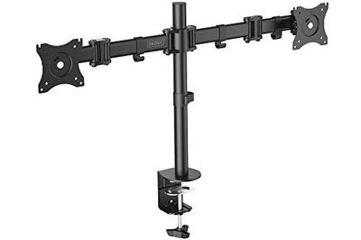 DIGITUS Soporte Dual Con Sujeción Inclinable Para Monitores 15"/27" VESA 100x100 Max 16Kg