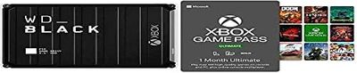 WD_BLACK P10 5TB Game Drive for Xbox + Xbox Game Pass Ultimate | 1 Month Membership | Xbox/Win 10 PC - Download Code