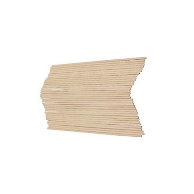 Fixo Kids Lot de 36 bâtonnets en bois fins ronds Naturel