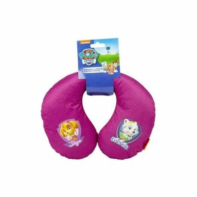 Paw Patrol Pink Neck Pillow featuring Skye and Everest. Excellent comfort for long car journeys.