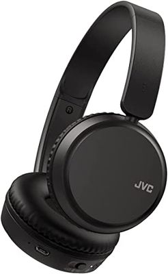 JVC, Cuffie Bluetooth HA-Z37W, Cuffie Wireless On Ear con Deep Bass, 3 Modalità Audio, Funzione Multi Point, Compatibili con Assistenti Vocali, 35 Ore di Riproduzione, Black