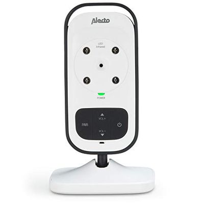 Alecto DVM-75C Extra camera voor Alecto DVM-73 Indoor babyfoon met camera en 6 cm kleurendisplay, 100% storingsvrij, met bereik tot 300 meter, wit