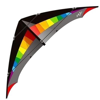 Elliot - 1010511 stuntkite/Allrounder Corrente a Getto velocità Reloaded, Arcobaleno/Rtf Nero,