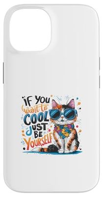 funny sarcastic cat quote ironic cool autism design Case for iPhone 14
