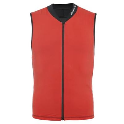 DAINESE Auxagon 112-Gilet Veiligheidsvest Unisex Volwassenen, ROOD/STRETCH MET HOGE RISICO-KLEMP, XS