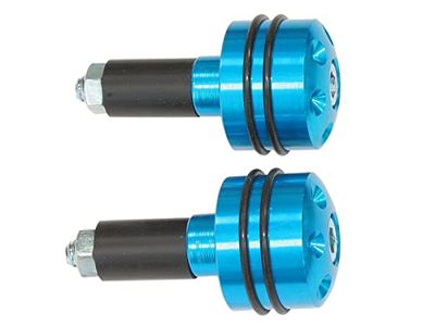 Forbikes 12-0194 Cp.Stabilizzatori Manubrio Traforato Alluminio con O-Rings, Blu, 17 mm