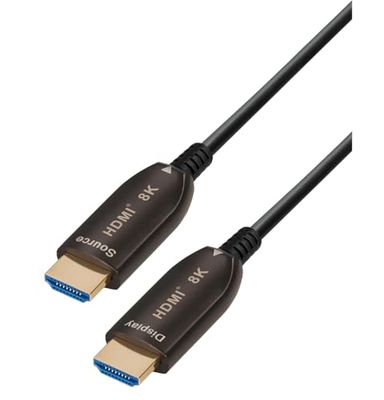 Maxtrack Cable activo de fibra óptica HDMI® C507-15ML - HDMI 2.1, 8K @ 60Hz, 4K @ 120Hz, eARC, 3D, HDR, HDCP 2.2, YUV 4:4:4, alcance de hasta 100 m