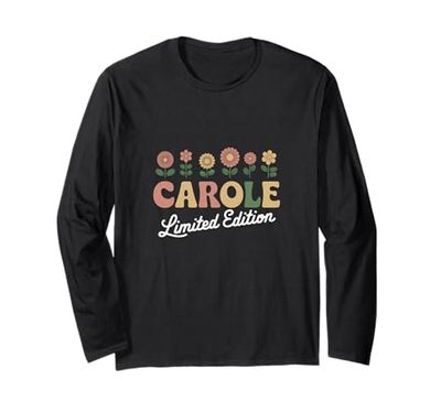 Carole - Fiori in edizione limitata con nome personalizzato moglie nonna Maglia a Manica