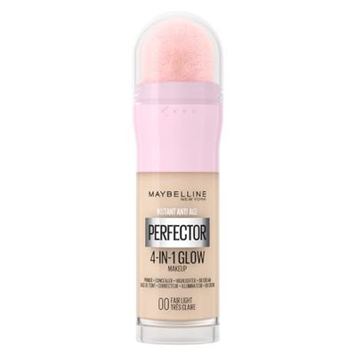 Maybelline New York Instant Anti Age Rewind Perfector, 4-In-1 Glow Primer, Concealer, Highlighter, Self-Adjusting Shades, Evens Skin Tone with a Glow Finish, Shade: 00 Fair Light