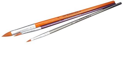 Eulenspiegel 955512 - Juego de cepillos profesionales, cepillo redondo tamaño 3, cepillo lingual tamaño 2 y 8