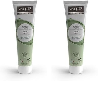 Cattier Apaisant Prête à l'Emploi Argile Tube Voyage 400 g (Lot de 2)
