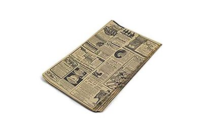 HostelNovo - 100 unidades de papel antigrasa para envolver alimentos - Medida única de 32 x 20 cm - Especial para Basket Chips y cualquier tipo de recipiente - Papel Kraft