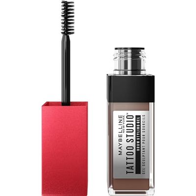 Maybelline New York Gel Sopracciglia, Per un Look Definito, Pieno e Dal Finish Naturale, Tenuta Fino a 36h, Tattoo Brow 3D Styling Gel, 255 SOFT BROWN