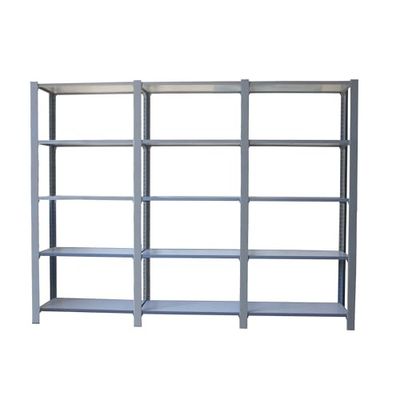 Simon Rack Librería Estanteria Oficina, 3 Módulos, 2100x2700x400 mm, 5 Alturas, Bandeja Madera, Estilo Industrial, Metálicas, Gris/Blanco - Officlick