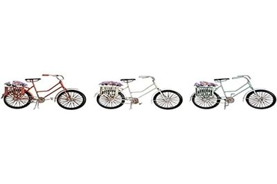 DKD decoratieve figuur Home Decor Vintage fiets (3 stuks) (23 x 8,5 x 13 cm)