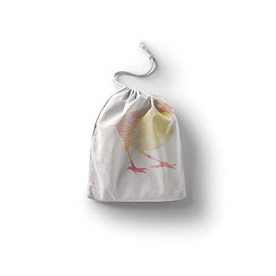 Bonamaison Imprimé Sacs de Coton avec Cordon, Sac D'Épicerie, Sac À Provisions, Réutilisables, Écologique, Pliable, Taille: 30x40 Cm