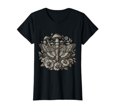 Charm vintage con falena floreale, per ragazze e donne Maglietta
