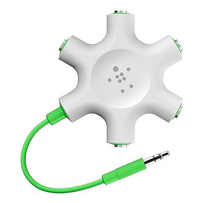 Belkin F8Z274BT - Distribuidor para auriculares parapara iPhone 11/11 Pro/11 Pro Max, XS/XS Max, XR/X, SE, 8/8, Samsung Galaxy Note9, S10/S10+/S10e e e outros, branco