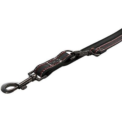 Trixie - 20 mm x 2 m lederen riem verstelbaar antraciet voor honden