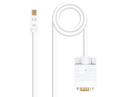 Watio Wave Mini displayport till vga-omvandlare – gör det möjligt att ansluta enheter med mini displayport till en vga-skärm. längd 5 m vit*