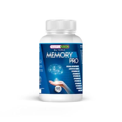 Healthy Fusion Memory Pro | Aumenta la memoria e la concentrazione | Formula avanzata con vitamine del gruppo B, Biotina e Colina Bitartrato | Stimola la salute cognitiva e mentale | 60 capsule