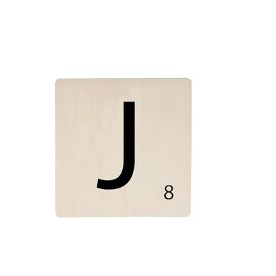 Homéa, Lettre Bois Déco Murale 15 x 15 cm "J"