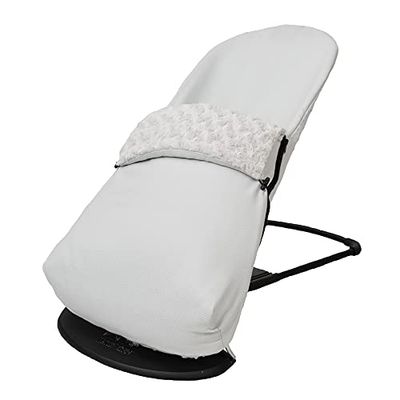Funda + Saco para Hamaca BabyBjörn Balance Soft (SUSTITUYE tapicería Original), Hipoalergénica, Hipersuave, Transpirable. (Piqué Algodón Gris)