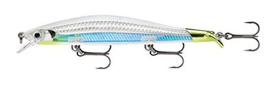 Rapala Ripstop-Matériel 2 Bavettes-Leurre Pêche d'eau Douce-Profondeur de Nage 1.3-1.6m-Taille 12cm / 14g-Fabriqué en Estonie-Albino Shiner Adulte Unisexe, Multicolore, Standard