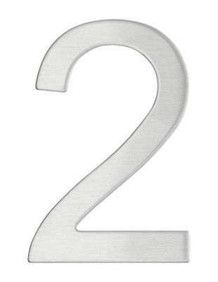 THIRARD - Chiffre 2 adhésif, inox, H.76mm