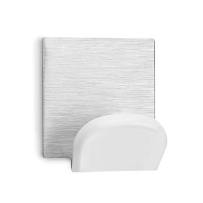 Zarivy Colgador Adhesivo de Acero Inoxidable Blanco, Resistente y fácil de Instalar, Ideal para organizar Espacios y Colgar Accesorios.