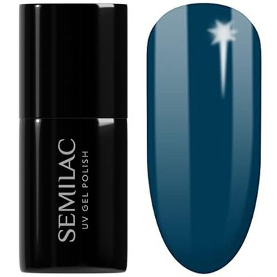 Semilac Vernis à ongles gels semi-permanents UV 406 Blue Tea 7ml