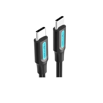 Cable usb-c a usb-c - cable de 1.5 m, color negro, conexión reversible, velocidad de transferencia rápida, compatible con dispositivos USB-C.