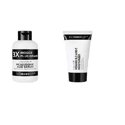 The INKEY List | 2% Hyaluronic Acid Hydrating Serum| Supersize| 3x Bigger | to Plump and Smooth Skin for All Skin Types & Vitamin B, C and E Lightweight Daily Face Moisturiser to Keep Skin Healthy