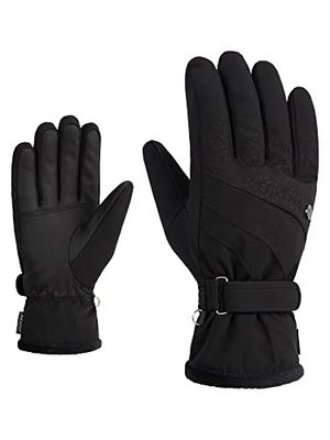 Ziener KASA - Guanti da sci da donna, per sport invernali, extra caldi, traspiranti, G-Loft, nero, 7