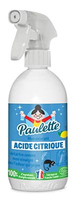 Paulette, Ácido cítrico líquido, desincrustante anticalcario, original, Ecocert, limpieza profunda, 500 ml