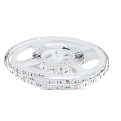 V-TAC Striscia Led da Interno SMD 5050 10W - 5 Metri - Striscia LED Adesiva per Casa, Cucina, Camera, Ambienti Interni - Luce Bianca Calda 3000k - Strisce LED Alta Luminosità - 24 Volt