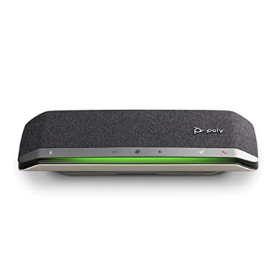 Poly - Altoparlante per conferenze Sync 40 (Plantronics) - per lavorare in modo flessibile - si collega a PC/Mac con cavo USB-A/USB-C, smartphone tramite Bluetooth, compatibile con Teams, Zoom e altro