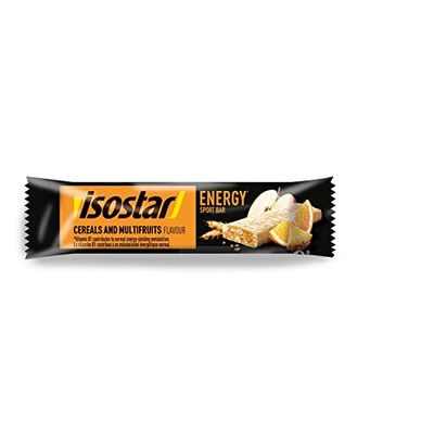 Isostar - Barre Energy Sport Bar Cereal saveur Multrifruits - Barre Énergétique Source de Glucides - Apport en Energie - 194337