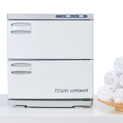 Master Massage Calentador de toallas de 35 l, 2 puertas, calentador de toallas, calentador de toalla, armario para hotel, peluquería, masaje, spas