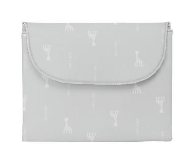 SOPHIE LA GIRAFE MUM - Cambiador de Bebé, con Material Reciclado, Repelente al Agua, Práctico y Cómodo, Resistente y Versátil, 40x50 cm, Color Gris piedra