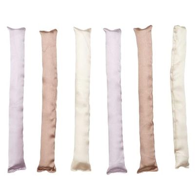 COSMETIC CLUB, SC0598, Bigodini in Raso, Set da 6, Color Carne, riccioli Senza Calore, Anti-Crespo, riutilizzabili, Comfort Notturno, Facili da Usare, Tutti i Tipi di Capelli