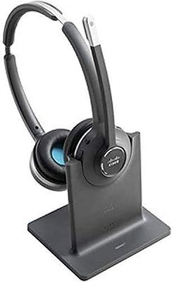 Cisco Casque 562, Casque DECT sans Fil Supra-auriculaire avec Deux écouteurs, Finition Anthracite, Garantie limitée d'un an (CP-HS-WL-562-M-EU=) Charbon