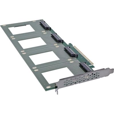 InLine® PCI Express karta do 4X wewnętrznego U.2 NVMe SFF-8639 - Bifurcation, PCIe x16, 76660R