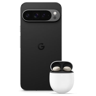 Google Pixel 9 Pro XL - Unlocked Android Smartphone with Gemini, Triple Rear Camera System, 24-Hour Battery, and 6.8" Super Actua Display - Obsidian, 256GB+Pixel Buds Bro 2