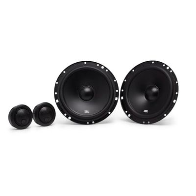 JBL Stage1 601C 2 Way Car Sound System - 200 Watt Component Car Speaker Cabinet Set with 6 inch Insert Speaker and Insert Tweeter