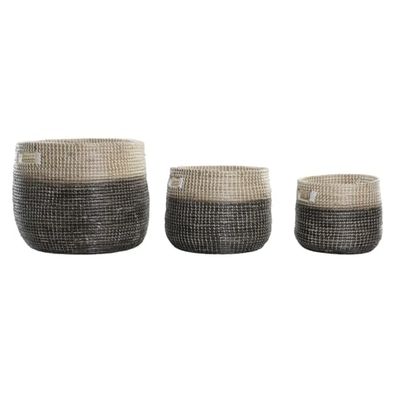 CESTA SET 3 SEAGRASS 43X43X39 NATURAL