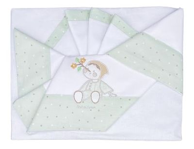 Andy&Helen Beddengoedset voor kinderbed/kinderwagen, geborduurd, hoeslaken en kussensloop