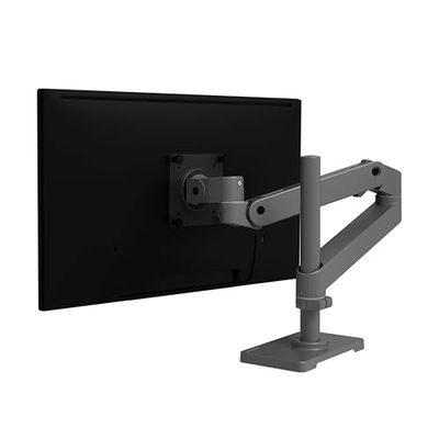 Ergotron – LX Pro Premium Monitorarm, Single Monitor Desk Mount – geschikt voor platte gebogen ultrabrede computermonitoren tot 34 inch, 4 tot 22 lbs, VESA 75x75mm of 100x100mm – Hoge pool