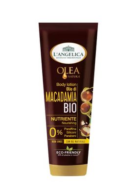 L'Angelica, Body Lotion Ekologisk Macadamia-olja, 6 x 250 ml, närande kroppskräm, regenererande och mjukgörande, parfymerad kroppskräm och fuktgivande för torr hud, Parabenfri
